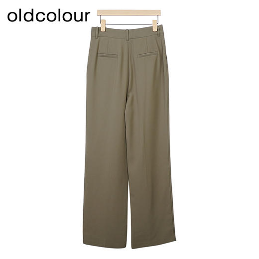 oldcolour复古高腰休闲裤秋季新款宽松阔腿西装裤女GO31073861 商品图0