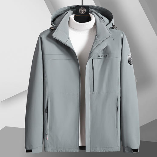 【圈】可拆卸帽【新款DK】大依优型大码多色加棉休闲棉服加肥加大外套胖子大号外套上衣男士保暖 商品图1