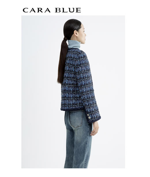 CARA BLUE气质优雅小香风夹克 商品图3