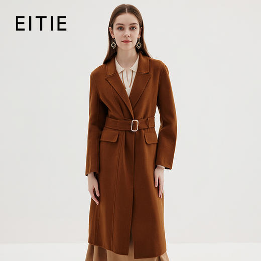 EITIE爱特爱冬季新款气质翻领收腰显瘦大衣外套7214908 商品图0