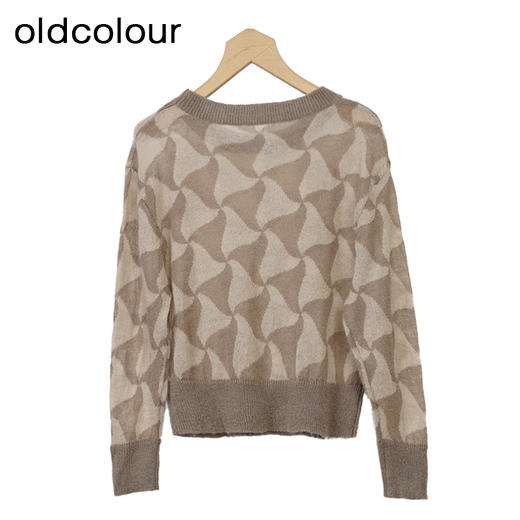 oldcolour圆领套头针织衫秋季新款宽松时尚短款毛衣女O33052342 商品图1