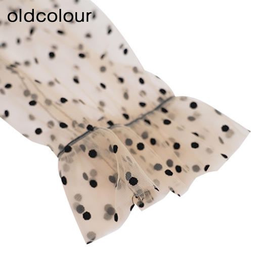 oldcolour法式连衣裙秋季新款气质网纱拼接中长裙女GO31103858 商品图4