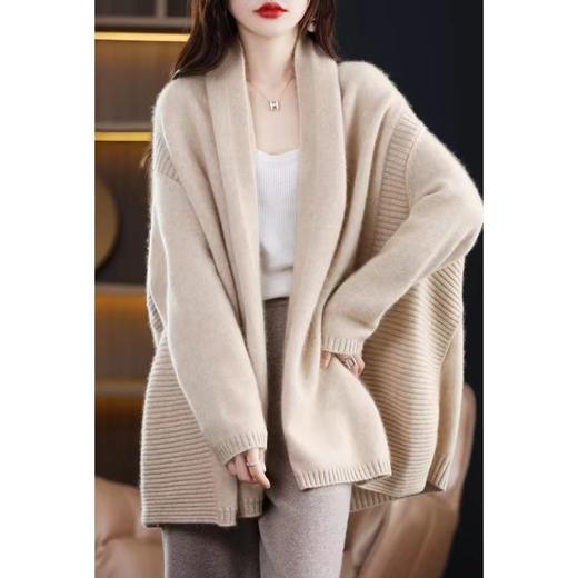 加厚披肩开衫羊毛衫落肩袖无扣开衫斗篷披肩外套QH-D167 商品图1