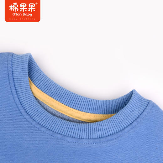 棉果果冬季新品男童圆领套头加绒卫衣M412180423671 商品图2