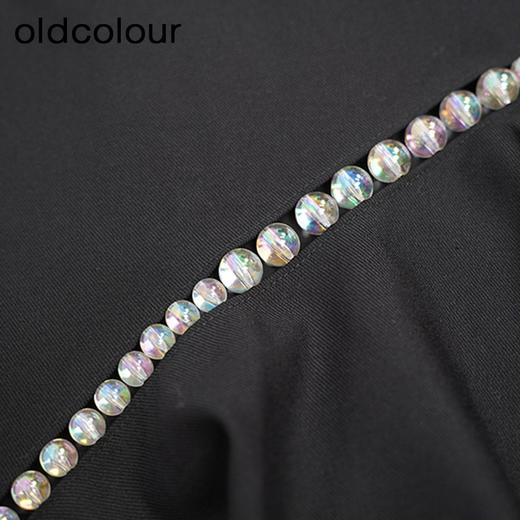 oldcolour黑色半身裙春秋季新款高腰气质设计感A字短裙女O33061372 商品图4