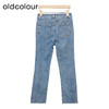 oldcolour蓝色牛仔裤秋季新款设计感开叉修身铅笔裤女O32113238 商品缩略图3