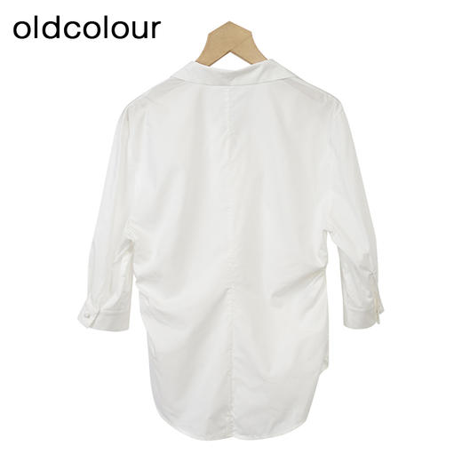 oldcolour宽松百搭衬衫秋季新款休闲简约七分袖上衣女O31012118 商品图2