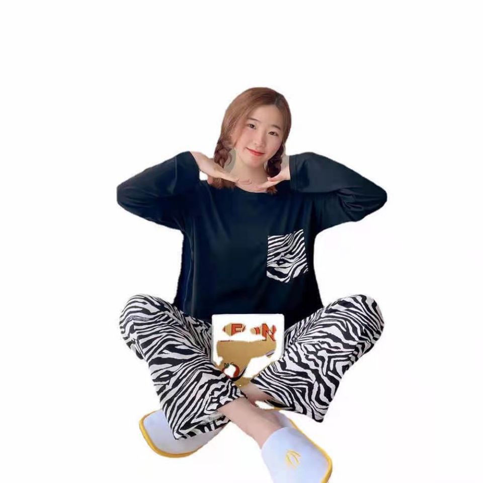 斑马纹口袋-黑-长