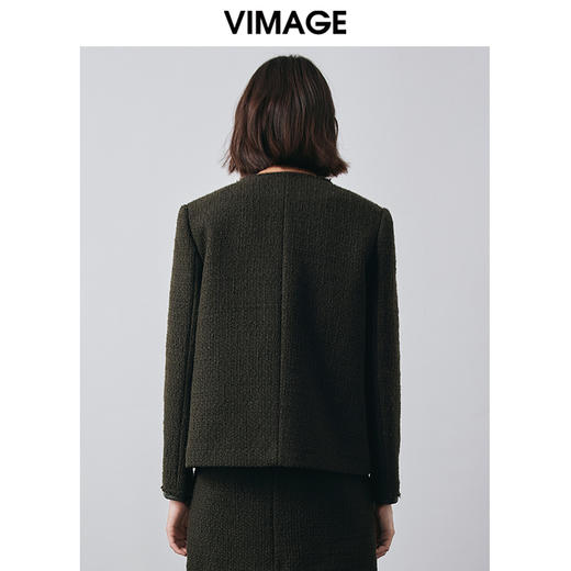 VIMAGE纬漫纪冬季新款气质修身显瘦时尚小香风外套V2003623 商品图4