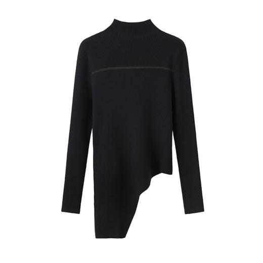 LIYIHAN 不对称毛织打底衫 Y233M04490 商品图3