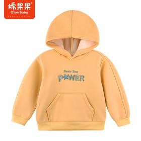 棉果果冬季新品男童连帽套头加绒卫衣M412182423666