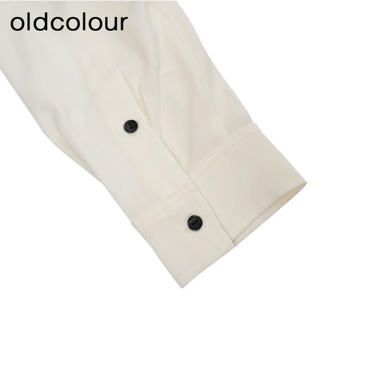 oldcolour简约长袖衬衫春秋季新款撞色宽松时尚套头上衣女O32013254 商品图4