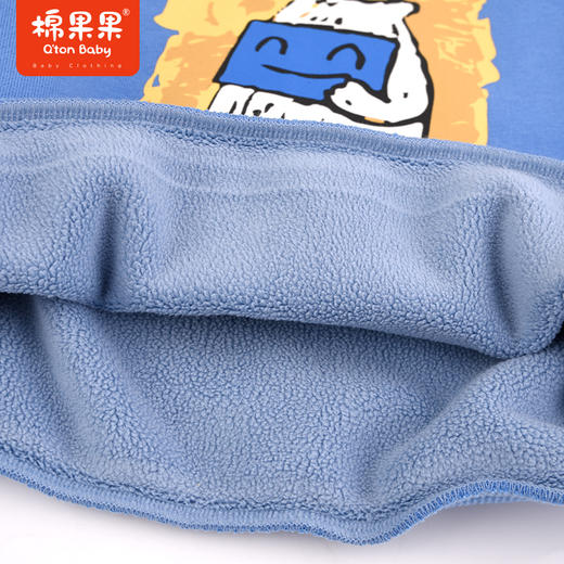 棉果果冬季新品男童圆领套头加绒卫衣M412180423671 商品图5
