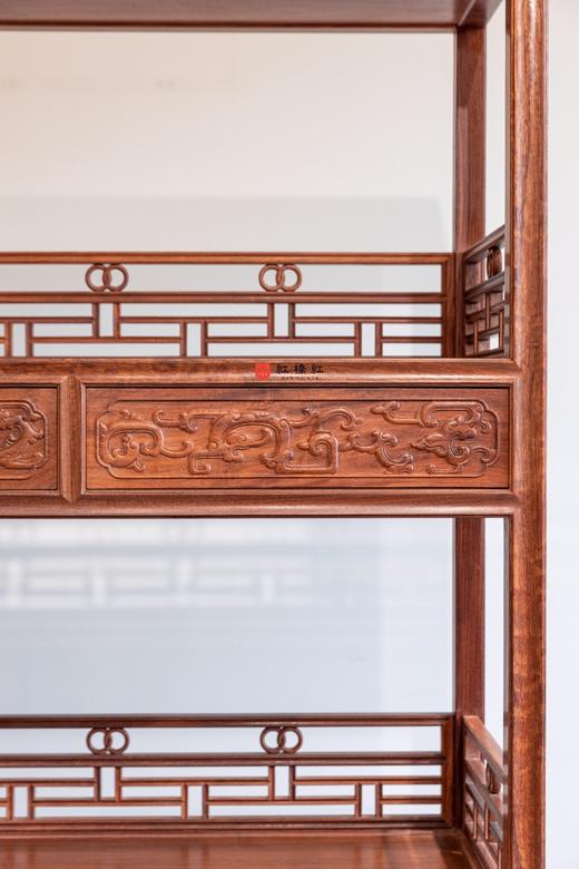 红桥红  家具严选  缅甸花梨（大果紫檀）【178 上博复刻品字栏杆 书架】 商品图4