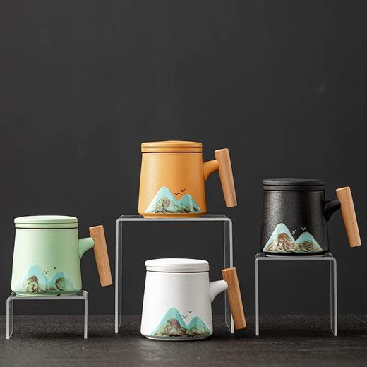 「数款可选！礼盒装」国潮文创陶瓷马克杯泡茶办公杯茶水分离杯子国庆中秋教师节送礼品餐饮用具 商品图1