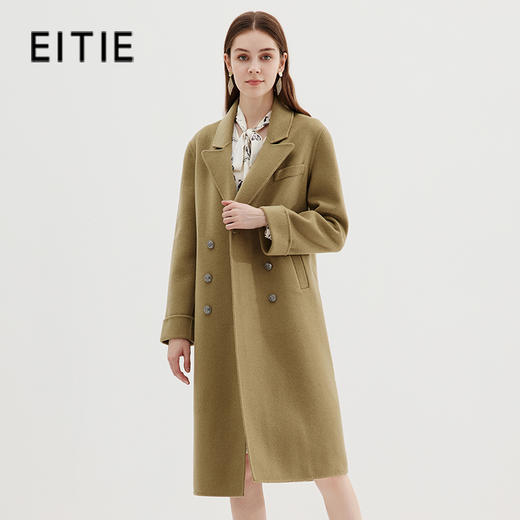 EITIE爱特爱冬季新款气质羊毛中长款显瘦大气毛呢大衣7214930 商品图0