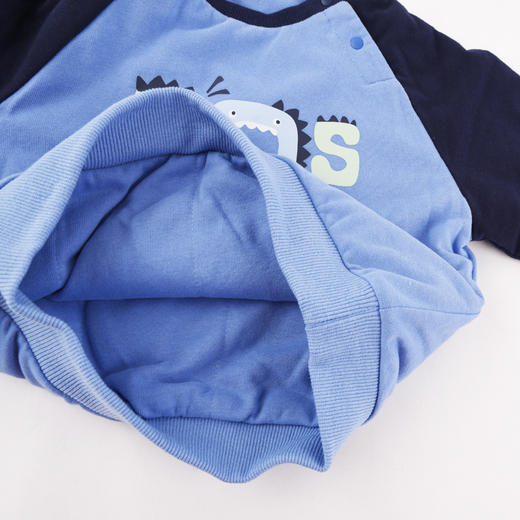 棉果果冬季新品男童5A抗菌圆领套头夹棉卫衣M412180223673 商品图2