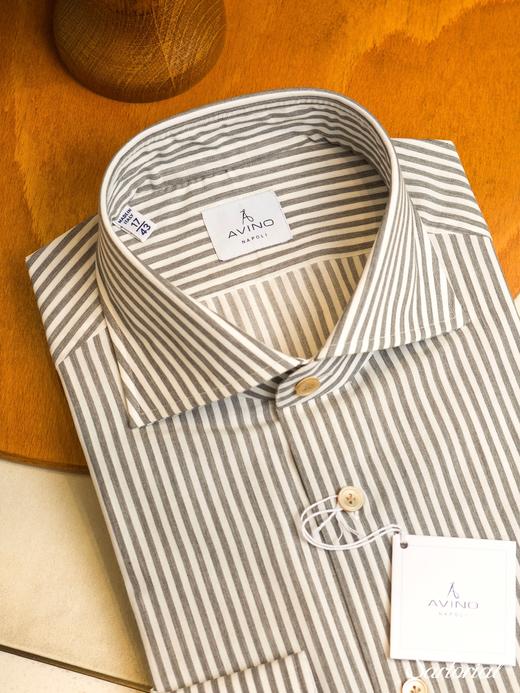 Avino 灰条海岛棉衬衫 商品图5