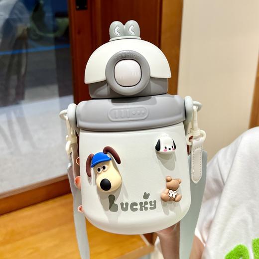 【大容量！儿童保温杯】保温杯女士儿童学生杯大容量水壶吸管水杯网红大肚杯上学水杯，吸管设计方便饮水，900m超大容量。ry 商品图3