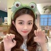 【网红明星同款发箍！青蛙发饰】毛绒大眼睛青蛙可爱卡通头箍发饰；弹性大 不夹头；搞怪卡通青蛙爱心毛绒发箍特价清仓 商品缩略图1
