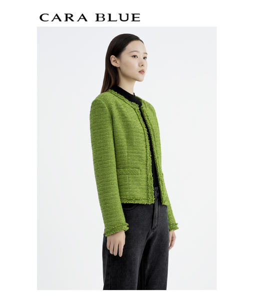 CARA BLUE气质短款香风夹克 商品图2