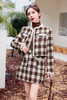 秋冬新款，气质千鸟格拼接貂毛白鸭绒两件套HR-YJLY8067 商品缩略图6