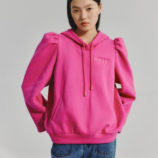 LIYIHAN 超大袖廓形粉色卫衣 Y233S06214 商品图0