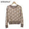 oldcolour圆领套头针织衫秋季新款宽松时尚短款毛衣女O33052342 商品缩略图0