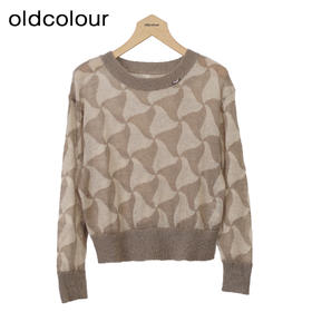 oldcolour圆领套头针织衫秋季新款宽松时尚短款毛衣女O33052342