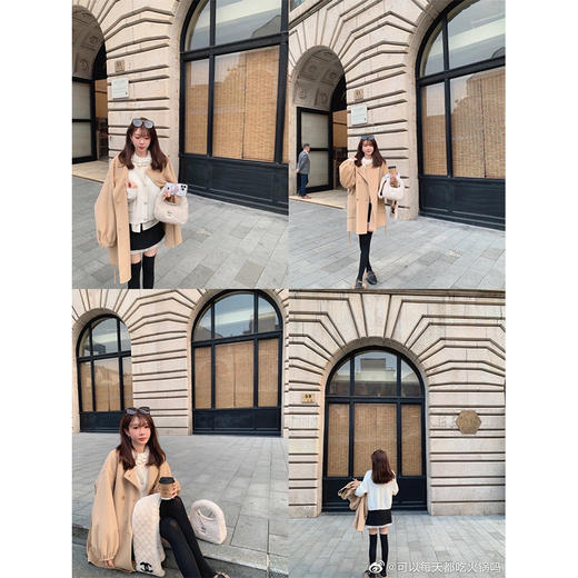 金蘑菇菇 英式格拉冬日/ 10羊绒 极简轮廓感 中长款大衣 商品图5