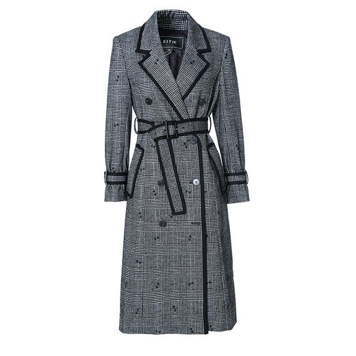 EITIE爱特爱冬季新款经典双排扣大气外套女大衣7214934 商品图5