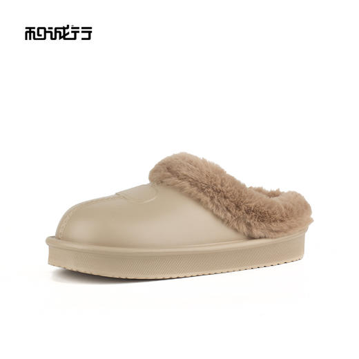 和诚行 2024秋冬新款防水棉拖鞋厚底情侣家居包头拖鞋女鞋0470179 商品图1