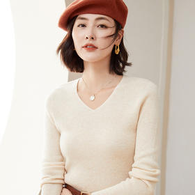 Avann 一线成衣无缝半高抽条/抽条V领/抽条高翻领100%羊毛衫