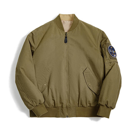 马登工装 美式复古双面穿MA1飞行员夹克棉服夹棉棒球服上衣外套男 商品图5