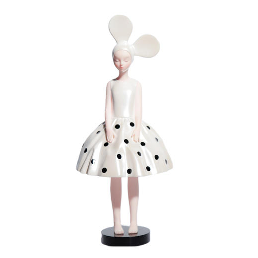 白黑波点-然女孩-500版 商品图0