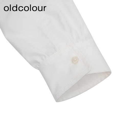oldcolour白色简约衬衫秋季新款围巾领设计感通勤上衣女O33013367 商品图3