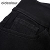 oldcolour黑色高腰牛仔裤新款时尚修身显瘦卷边铅笔裤女O32113255 商品缩略图3