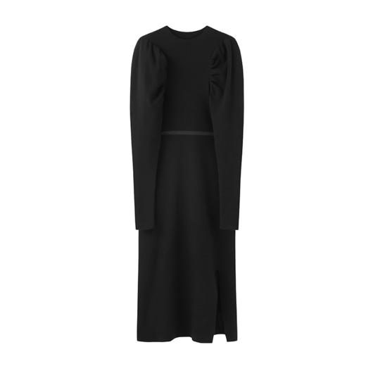 LIYIHAN 泡泡袖毛织连衣裙 Y233M04390 商品图4