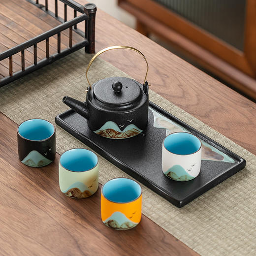 「一壶四杯礼盒装！四色可选」故宫文创茶具礼盒送长辈教师节礼品送老师父亲中秋企业伴手礼商务餐饮用具 商品图1