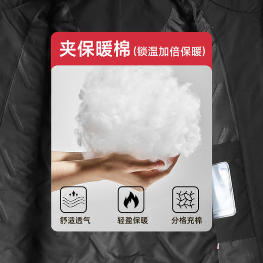 【圈】可拆卸帽【新款DK】大依优型大码多色加棉休闲棉服加肥加大外套胖子大号外套上衣男士保暖 商品图3