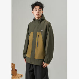 西遇韩版字母刺绣冲锋衣新款运动休闲外套宽松连帽夹克11932262