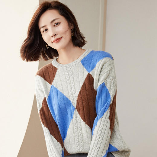 Avann菱形圆领纯羊毛衫-314 商品图7