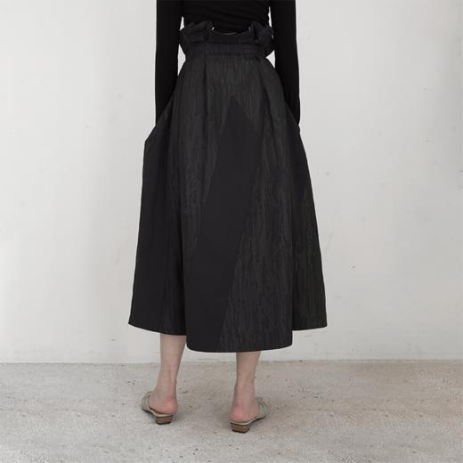 LIYIHAN提花褶皱半裙 Y234Q10890 商品图1