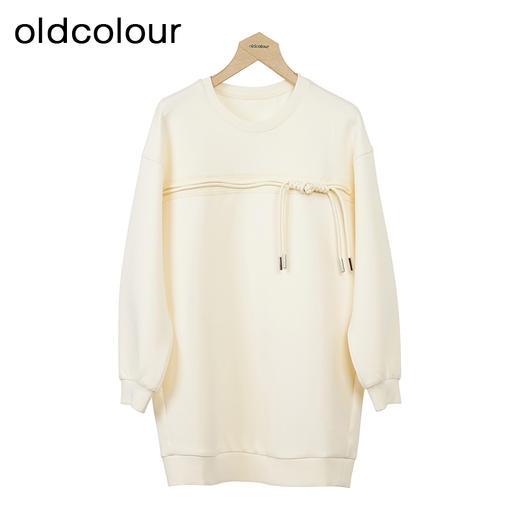 oldcolour中长款卫衣秋季新款设计感宽松显瘦圆领上衣女O34103454 商品图0