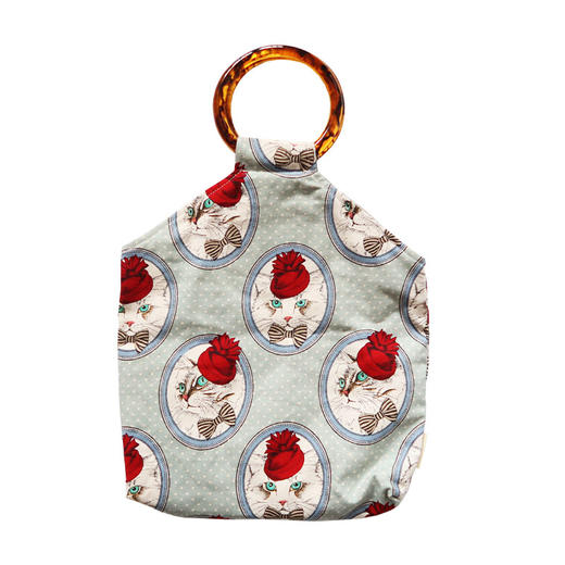 HUJI祤集Amber手提包插画猫咪猫咪 商品图0