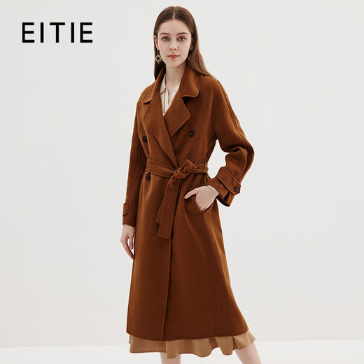 EITIE爱特爱冬季新款气质翻领收腰显瘦大衣外套7214909 商品图0