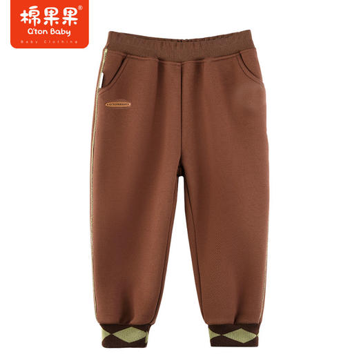 棉果果冬季新品男童针织加绒长裤M412200423681 商品图0