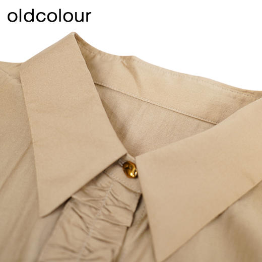 oldcolour休闲花边衬衫秋季新款宽松气质百搭纯色上衣女O32013213 商品图3