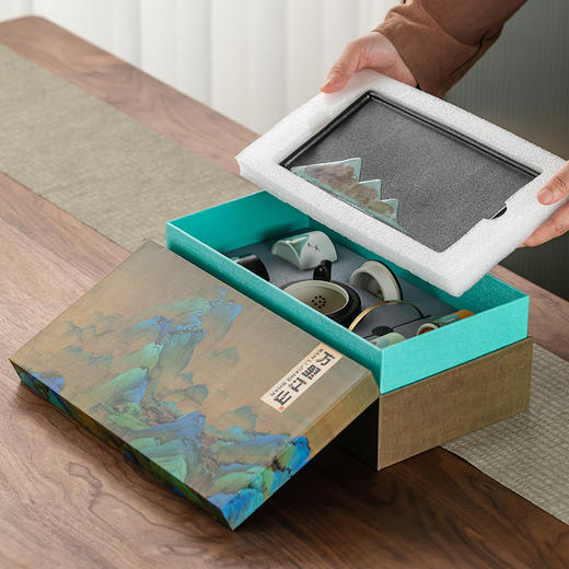 「一壶四杯礼盒装！四色可选」故宫文创茶具礼盒送长辈教师节礼品送老师父亲中秋企业伴手礼商务餐饮用具 商品图3