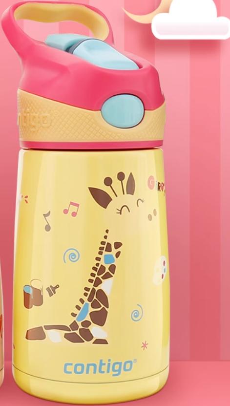 contigo儿童不锈钢保温杯300ml 长颈鹿 HBC-STR071 商品图0